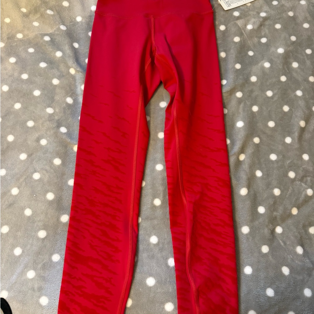 lululemon athletica lunar red leggings